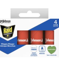 Raid Fliegen-Fänger Classic Klebefalle Schutz vor fliegenden Insekten 1er Pack (1 x 4 Stück)