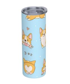 Kawaii Corgi süße Hund Wasserflasche Edelstahl Vakuum Tumbler