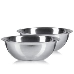 Pullmer Küchenschüssel 2er Set Edelstahl, Müslischale, Salatschüssel & Rührschüssel für Küche & Büro, LebensmittelgetAll