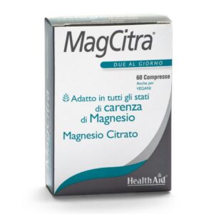 Health Aid MagCitra 1900 Magnesiumcitrat 60 Tabletten Veganerfür Erkältung und Muskelschmerzen | Health Aid MagCitra 19