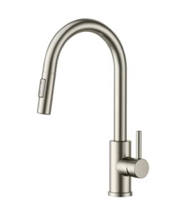 FORIOUS Wasserhahn Küche Hochwertig mit Recycled Material und Edelstahl, 360° Schwenkbar für Küchenarmaturen, Großer Bog