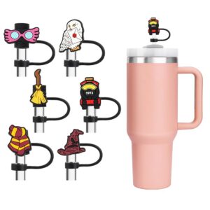 FIDWALL 6er-Set Magische Strohhalm-Abdeckungen für Stanley Cup Becher, ideal für Fans und Sammler, staubdicht und wieder
