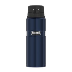 Thermos Stainless King - Edelstahl Trinkflasche blau 0,70l heiß & kalt haltend, spülmaschinenfest, für Tee, Kaffee & Was