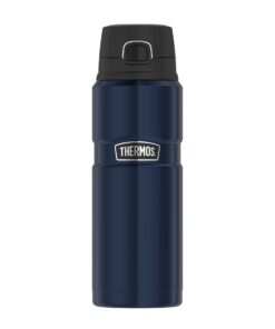 Thermos Stainless King - Edelstahl Trinkflasche blau 0,70l heiß & kalt haltend, spülmaschinenfest, für Tee, Kaffee & Was