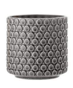 Nordring Retro Keramik Blumentopf für Zimmerplanze, grau, M (12,5 cm ø) Retro Nordring Keramik Pflanztopf für Zimmerpl