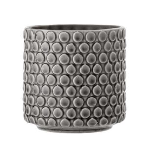 Nordring Retro Keramik Blumentopf für Zimmerplanze, grau, M (12,5 cm ø) Retro Nordring Keramik Pflanztopf für Zimmerpl