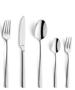 Amefa Fresh Besteckset 6 Personen - Edelstahl Rostfrei, Spülmaschinenfest, für Familien - Ess- und Tafelbesteck 30-teili