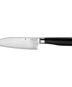 WMF Yari Santoku Messer 31 cm - japanischer Spezialklingenstahl, Edelstahlkrustenverstärkung, elegant für Küchenprofi un