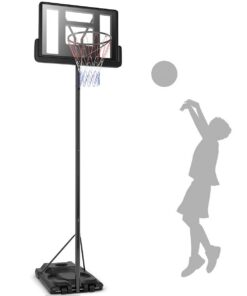 COSTWAY Basketballkorb mit Ständer Outdoor - Höhenverstellbar bis 305 cm, 2 Räder, ideal für Kinder und Erwachsene