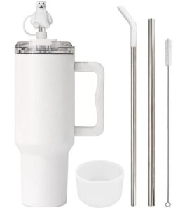 100% Ausfallssicherer, doppelschichtiger Vakuum-Edelstahl-Thermobecher für Heiß- und Kalter Getränke (1200 ml / 40 oz) m