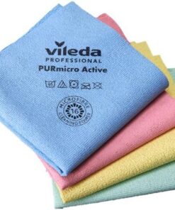 Vileda Professional PURmicro Colors - Professionelles Mehrzweck-Microfasertuch, hervorragende Ergebnisse ohne Streifen,