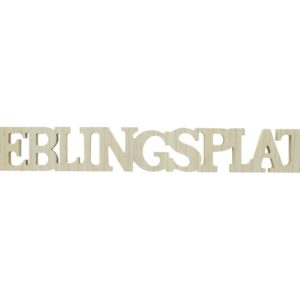 FRANK FLECHTWAREN Lieblingsplatz Schriftzug MDF 75 x 8 cm
