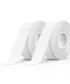 SUPVAN Etikettenband Endlos 2 Rollen Value Pack (15 mm × 6 m/Rolle) für E10 / E11 / E16 Drucker Schwarz auf Weiß