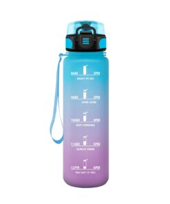 HoneyHolly Trinkflasche Sport 500ml Auslaufsicher Kohlensäure Geeignet Blau Lila