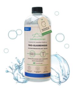 GRASHÜPFER® Öko-Glasreiniger für Fensterroboter und Fenstersauger I 750 ml I Bio-, Tier- und Umweltfreundlich I Streifen