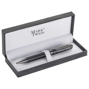 Sunature Mark Twain Kugelschreiber mit Gravur aus Metall - Geschenk zum Geburtstag und Jubiläum - PS85