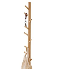 Wandgarderobe 90cm mit 9 Haken - Vertikale Wandgarderobe für Jacken, Mäntel, Hüte & Handtaschen