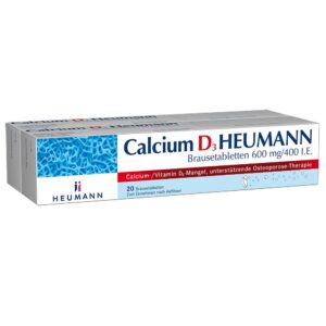 Calcium D3 HEUMANN Brausetabletten 600 mg/400 I. E. - Bei Knochenschwäche und Mangelernst, unterstützt bei Osteoporose u