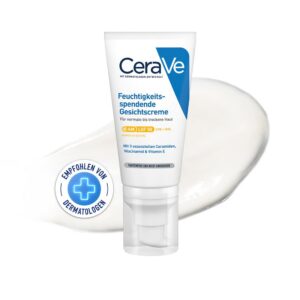 CeraVe Feuchtigkeitscreme für trockene Haut mit LSF 50 und Hyaluron 52 ml CeraVe Feuchtigkeitscreme für Gesicht und Kö
