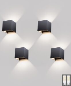 Klighten 4 Pack Wandleuchte Naturally White 4000K Outdoor Indoor Modern Design für Außen- und Innenausstattung | Klight