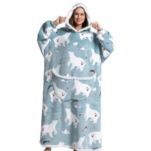 Surwin Lange Bademantel Flauschig für Damen und Herren - Winterflanell, Extra weich und leichter Plüsch, hochwertige Win