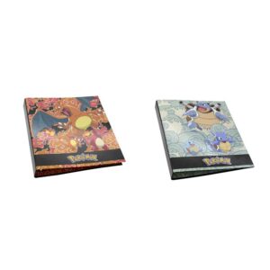 Pokémon Schulbedarf Ordner Charmander & Squirtle, 4 Ringe, A4, Offizielle Lizenzprodukte, Trendig für Jungen und Mädchen