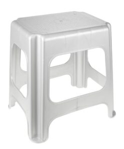 keeeper Maxi-Hocker Anti-Rutsch-Gummierung 41 x 33,5 x 42,5 cm Silber