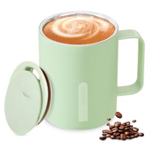 Thermobecher 400ML Kaffeebecher zu Go mit Doppelwand-Vakuumschutz (Grün)