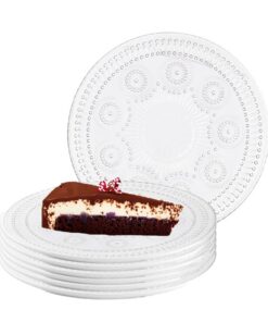 Altom Design Glasteller Set Daisy 6 Personen Ø 17 cm Kuchenteller aus Glas