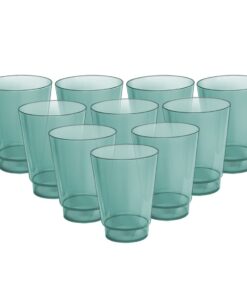 Acrimet 10oz Tumbler Wasserflasche, wässrige Getränke, belastbar, waschbar, störrichfeste Trinkteller (Grüne Farbe) (Set