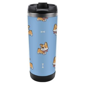 Thermobecher Edelstahl Welsh Corgi Reisebecher 380 ml | Niedlicher Welsh Corgi Dog Thermobecher 380 ml | Rutschfester T