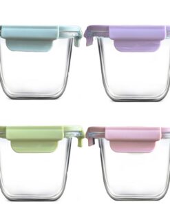 900ml Luftdicht Glas Vorratsdose Mit Deckel Für Meal Prep - Quadrat Gläser für Mikrowelle, Gefrierschrank und Spülmaschi