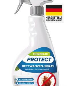Gerobug Bettwanzen-Spray 500 ml - Effektives Mittel zur Bekämpfung von Bettwanzen für Matratzen & Möbel - Ideal für Hote