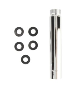 Handbrause-Verlängerungsrohr Edelstahl-Metall 10,2 cm runde Verchromung für Badezimmer Dusche 201
