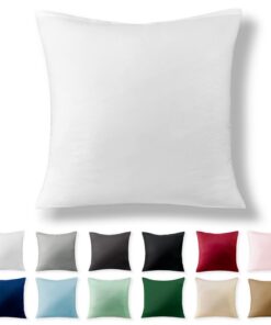 Renforcé Kissenbezug 100% Baumwolle OEKO-TEX STANDARD 100 - Superweicher Kopfkissenbezug 80x80 cm, nur Kissenbezug Weiß,