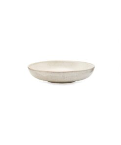 House Doctor Große Schale Pion Weiß - Dänisches Steingut-Geschirr für Hygge-Lebensgefühl, h: 4 cm, dia: 19 cm