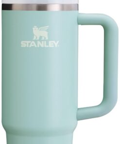 Stanley Quencher H|0 Türkis (Seafoam) 890 ml isolierter Trinkbecher mit Griff und Strohhalm für Reisen