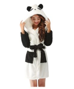 CuteOn Universal Ehepaar Karikatur Tier Coral Fleece Wickeln Morgenmantel Cosplay