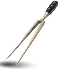 Kerafactum Fleischgabel Rostfreier Edelstahl Schwere Qualität 29 cm für Braten und Grillen | Große Fleischgabel zur Fein