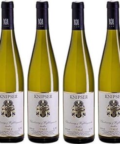 Knipser Chardonnay & Weißburgunder trocken 2024 für Erwachsene im Sommer mit frischem Geschmack 6 Flaschen zu je 0,75 Li