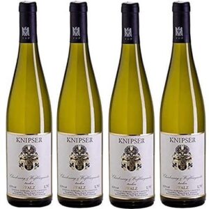 Knipser Chardonnay & Weißburgunder trocken 2024 für Erwachsene im Sommer mit frischem Geschmack 6 Flaschen zu je 0,75 Li