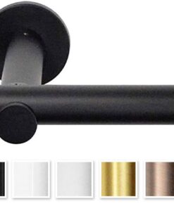 Rollmayer elegant und modern metall Schwarz Matt Vorhangstange/Gardinenstange Ø 19mmcroft, verschiedenen Größen und Ends