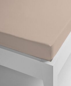 Miracle Home 100% gebürstete Mikrofaser Spannbettlaken für Beige Bett, Anti-Peeling-Effekt, elastisch für 135x200