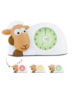 ZAZU Sam The Lamb Schlafcoach Uhr - Helligkeit einstellbar und automatische Abschaltung für Kinder | Visuelle Indikatore