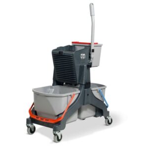 Reinigungswagen Numatic MidMop Plus für Profis mit Moppresse und 2x16 L Doppelfahreimer