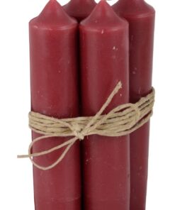 4er Pack rot Stabkerzen H:11 cm Ø:2,2 cm Brenndauer 4,5 Std. Advent Weihnachten Deko