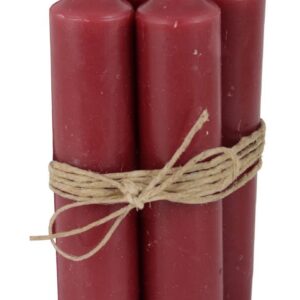 4er Pack rot Stabkerzen H:11 cm Ø:2,2 cm Brenndauer 4,5 Std. Advent Weihnachten Deko