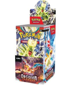 Obsidian Flammen Display mit 18 Booster Packs + Herzforscard® Versandschutz | Pokémon Karmesin & Purpur | 180 Karten