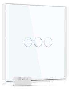 .White BSEED 1-Fach LED Dimmer Schalter für Wohnzimmerräume mit Touch-Funktion und Glas-Ausführung |.White BSEED 1-Weg T