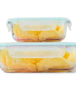 Meal Prep Boxen Glasbehälter mit Deckel - Hochfest & Spülmaschinengeeignet für jeden gesunden Essplan (370+1040ML) Mea